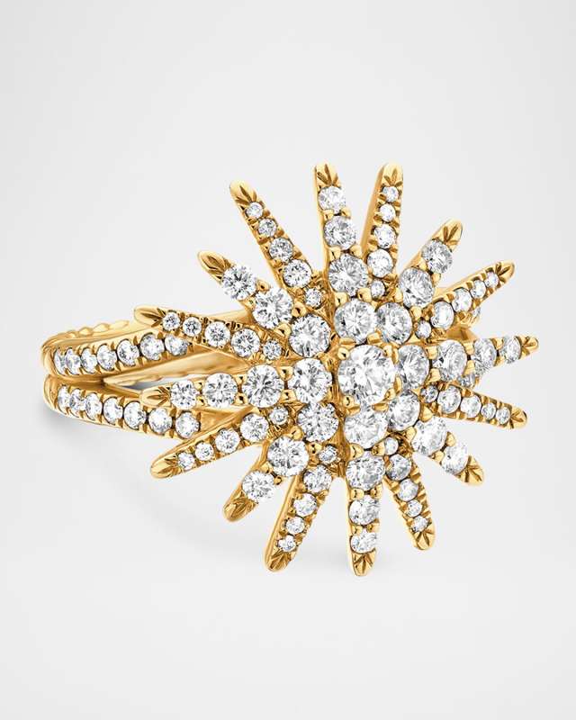 18k Diamond Starburst Ring